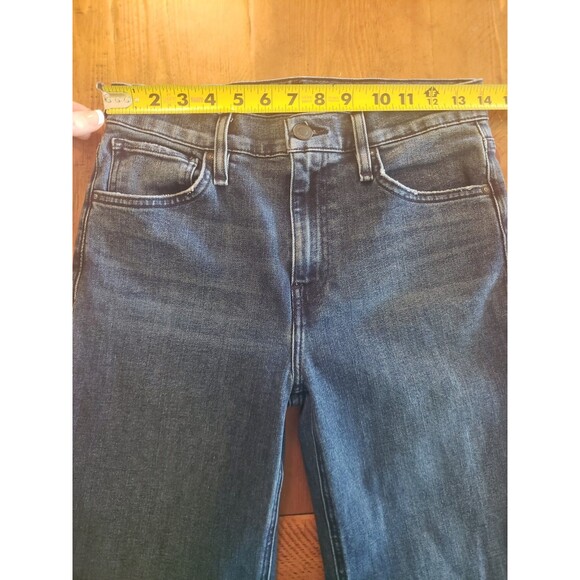 Hudson Jeans Womens 26 Wide Leg High Rise Dark Stretch Rosie Frayed Hem 28x31.5 - Picture 10 of 13